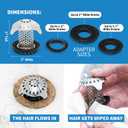 TubShroom Ultra Revolutionary Bath Tub Drain Protector Hair Catcher/Strainer/Snare Stainless Steel, Single Pack