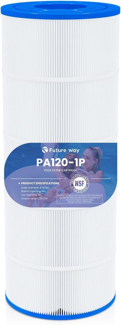 Future Way C1200 Pool Filter Cartridge Replacement for Hayward Star Clear Plus C1200, Replace Pleatco PA120, Hayward CX1200RE, Unicel C-8412, 120 sq.ft