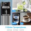 Brio Bottom Loading Water Cooler Dispenser for 5 Gallon Bottles - 3 Temperatures with Hot, Room & Cold Spouts, Child Safety Lock, LED Display with Empty Bottle Alert, Stainless Steel