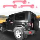for Jeep JK Door Handle Cover Trim Pink for Jeep Wrangler JK 2DR 2007-2017 Pink Exterior Accessories 3pcs