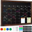 GOTIDEAL Chalkboard Calendar 36"x 24" Magnetic Chalk Calendar for Wall
