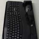 Wireless Keyboard and Mouse Combo, Full Size Wave Keys Ergonomic 2.4G Keyboard with Wrist Rest for Natural Typing, 3 DPI Adjustable Ergonomic Silent Mouse for Computer/Laptop/Windows/Mac (Black)