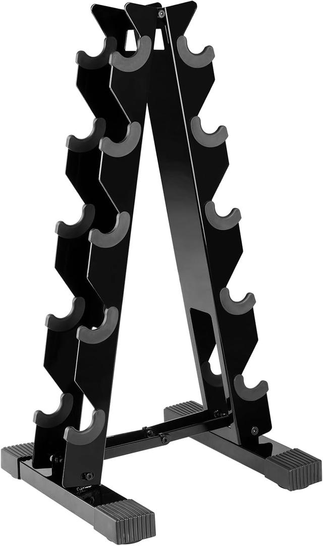 Dumbbell Weight Rack Stand Only - 260 LBS Weights Capacity, A-Frame Dumbbell Weight Rack Dumbbells Storage Racks for Dumbbells Weights Organizer Stand for Home Gym, Black