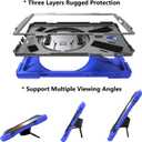 Case for Samsung Galaxy Tab A9 Plus/A9+ 11'' 2023 (SM-X210/X216/X218),Portable Heavy Duty Dropproof Protective Cover Case with 360 Rotating Stand,Handle & Shoulder Strap,Stylus Pen (New Blue)