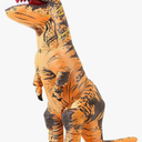 Halloween Inflatable Dinosaur Costume Adult Fancy Dinosaur Suit Blow up Trex Costume Full Body Dino Costume For Halloween Cosplay Party(brown)