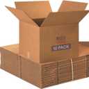 BOX USA Moving Boxes 20"L x 20"W x 15"H (12-Pack) Large - Corrugated Cardboard Box for Shipping, Mailing, Packing, Packaging and Storage