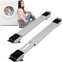 Extendable Furniture Appliances Rollers, Mover Tools with 24 Roller & Brake Equipment for Heavy Washing Dryer Machine Refrigerator for Mobile Wheels Strong Base Stand Hold Up to 660 lb, Gray