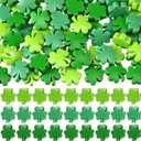 Wesiti 90 Pcs St. Patrick's Day Mini Resin Shamrocks Bulk Miniature Shamrock Vase Fillers Figurines DIY Craft Irish Clover Decor Landscape Garden Accessories for St. Patrick's Day Party Supplies
