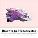 Schwinn Thrasher Kids Bike Helmet, Boys and Girls, Fits 19.75" - 22.0" Circumference, Ages 5-8 Year Olds, Lightweight, Detachable Visor, CPSC Safety Certified, Child, Purple Pattern