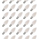 30-Pack C7 Diamond Faceted LED Replacement Bulbs, Shatterproof Warm White, Brighter Illumination, 0.6W Energy Efficient, E12 Base for Outdoor Christmas & Patio String Lights