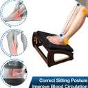 StrongTek Wood Ergonomic Footrest - 4-Angle Adjustable Foot Stool for Desk, Office Footrest, Anti-Slip Foot Stand for Under Desk, Enhances Posture, Promotes Blood Circulation, Easy Assembly (Espresso)