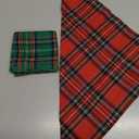 Malier 2 Pack Dog Bandana Christmas Classic Plaid Pets Scarf Triangle Bibs Kerchief Set Pet Costume Accessories Decoration for Small Medium Large Dogs Cats Pets (Green + Red, Small)