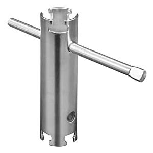 BearHut Basket Strainer Wrench Long Enough to Work on Deep Modern Universal Sink Double-ended 1/2" & 3/8" with Sliding Handle Kitchen Tool