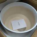 LE TAUCI Ceramic Pots for Plants, 10 Inch Plant Pot with Drainage Hole & Saucer, Sturdy & Modern Planters for Indoor Plants, Includes Mesh Screen, Fits Snake Plant & Monstera, White
