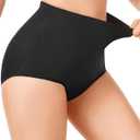 Tummy Control Shapewear Panties for Women Body Shaping Briefs Compression Underwear Seamless Shapewear Panty Girdle (Large, Black)