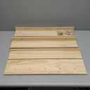 MBYD Natural Wood Floating Shelves, Unfinished Wood Picture Ledge, 24 Inch Picture Ledge for Kids Room, Floating Nursery Book Shelf with Hooks for Living Room, Kitchen, Bathroom