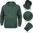 Tracksuit for men 2 pieces,Fleece hooded outfit,fashion warm sweatsuit set (Green, XXXL)