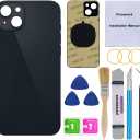 OEM Rear Back Glass Replacement Compatible with iPhone 14 Plus 6.7-inches with Reparing Tool Kit (Midnight Black)