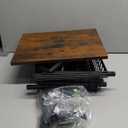 4-Tier Small Kitchen Storage Cart on Wheels, Metal Fruit Basket Stand with Pull-Out Baskets & Wood Top for Potato Onion Produce Snack Veggies