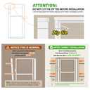 NiceTCU 56” Extra Tall Cat Gate for Doorway, 28-38" Wide Clear Gate
