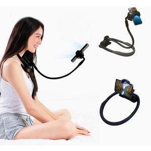 Cell Phone Stand, Neck Phone Holder, Hand Free Flexible Gooseneck 360 Rotation Adjustable Phone Holder for Bed, Universal Multi-Functional Phone Stand for 4.7''-6.7'' Phone
