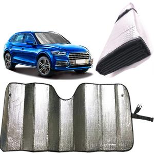 GWUSKDT Car Windshield Sunshade-Thicken 5-Layer Bubble Block Heat and Sun UV Rays,Front Windshield Sun Shade- Keeps Your Vehicle Cool - 58 x 27.5 Inch (Sliver)