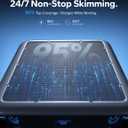 POOLHACKER Pool Skimmer Robot
24/7 Cleaning, Smart Obstacle Avoidance, 5.9L Extra-Large Basket, 150μm Fine Filter, Dual Charging