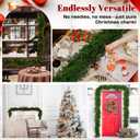 2-Pack 6FT Artificial Norfolk Pine Garlands, Hyperzoo Realistic Winter Pine Christmas Greenery Garland for Mantle, Staircase, Banister, Fireplace, Door, Table, Indoor & Outdoor Holiday Xmas Decortions