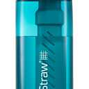 LifeStraw Go Series  BPA-Free Water Filter Bottle for Travel and Everyday use removes Bacteria, parasites and microplastics, Improves Taste, 22oz Laguna Teal (22 Ounces, Laguna Teal)