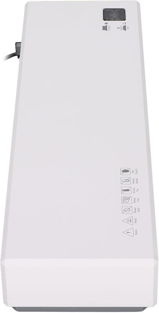 9Inch Thermal Laminator Machine with Quick WarmUp, 2 Heat Settings, Jam Release for Documents and Photos, White