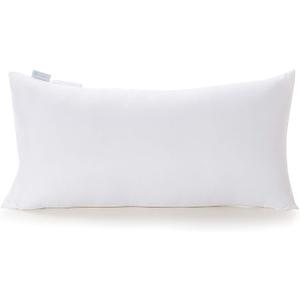 Acanva Fluffy Pillow Insert for Bed Sleeping, Decorative Stuffer Cushion Sham Filler, 16x26 Inch, White