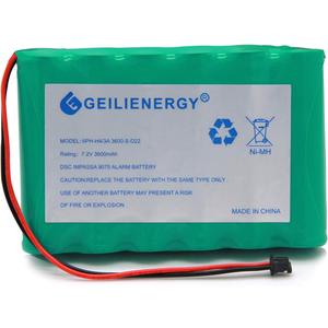 GEILIENERGY 6PH-H-4/3A3600-S-D22 7.2v 3600mAh Ni-MH Battery Compatible with DSC IMPASSA 9057 Battery Wireless Security System