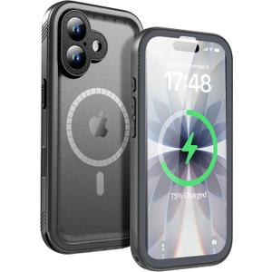 SPORTLINK for iPhone 17 Case - IP68 Waterproof Military Protective Full Body Heavy Duty Shockproof 360 Sealed Dustproof with Camera Screen Protector Phone Cover for iPhone 17 6.3" Mag/Black