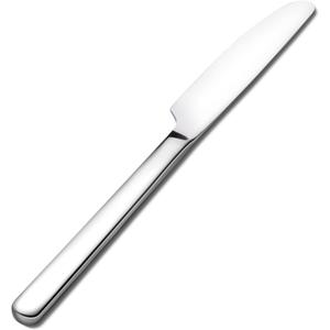 KINGSTONE Stainless Steel Dinner Knives Set of 4, 8.9-Inch Shiny Mirror Dinner Knife with Clean Design, Heavy Duty Butter Knife, Sharp Table Knives for Home Kitchen, Restaurant Use