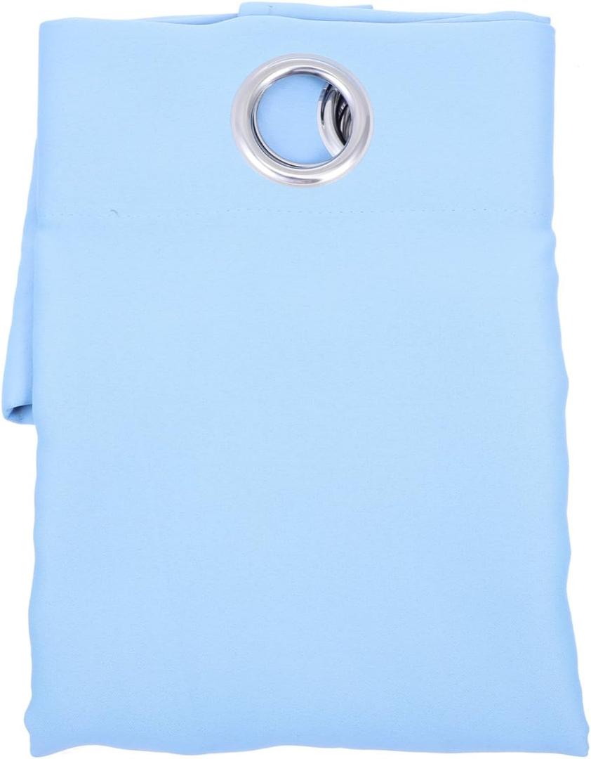 High Precision Light-Blocking Window Curtain for Living Polyester Darkening Drapes in Sky Blue Replacement Panel