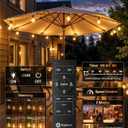 Brightown Outdoor String Lights, 100FT Shatterproof LED Patio Lights with 46 Dimmable Plastic G40 Bulbs, 2700K Waterproof Connectable Hanging String for Backyard, Cafe, Porch, Deck, Home Decor