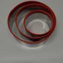 3Pcs Round Cookie Cutters 3", 4", 5", Circle Biscuit Cutter, Large Cookie Cutters, Small Cake Cutter, Dough Cutter, Unique Design with Protective Red Top PVC (3, 4, 5 inch Diameters x 2 inch Height)