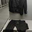 MAGE MALE Men's 3 Pieces Suit Elegant Solid One Button Slim Fit Single Breasted Party Blazer Vest Pants Set (Large, Black)