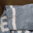 Madison Park Evan 100% Cotton Bathroom Rug Non Slip Backing-Luxrurious Tufted Plush Bath Mat Absorbent, Quick Dry, Spa Design Shower Room Décor, 24x72, Blue