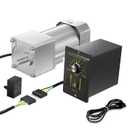 Larger Power 300W 110V AC Gear Reducer Motor High Torque 35Rpm Output Shaft 18mm with AC Speed Controller for Industrial Machinery and Home Applications