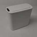 Cesun Automatic Motion Sensor Bathroom Trash Can with Lid, 2.6 Gallon Touchless Trash Bin, Smart Plastic Slim Garbage Can Small White Wastebasket for Toilet, Office, rv, Bedroom, Living Room