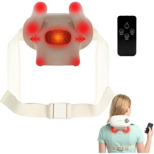 2026 Cordless Neck Massager with Heat for Pain Relief Deep Tissue, 4D Kneading Massage Tools with Remote Control, Rechargeable Shiatsu Massager for Neck, Shoulders& Back, Women& Men