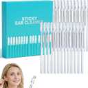 Sticky Cleaning Ear Stick, Gentle Reusable Soft Spiral Head Adhesive Ear Pick for Safe Ear Cleaning, with Gentle Removal Stick for All Ages (5mm-24 pcs)