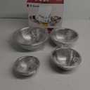 FineDine Stainless Steel Mixing Bowls (Set of 4) Stainless Steel Mixing Bowl Set - Easy To Clean, Nesting Bowls for Space Saving Storage, Great for Cooking, Baking, Prepping