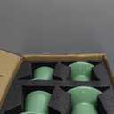 KITCHENLESTAR 6.2 Inch Extra Wide Elevated Ceramic Cat Bowls, Food and Water Bowl Set for Elder Big Cats Small Dogs, Raised Design for Pet Easy Eating, Protect Cat's Spine Set of 2(Light Green)