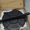 ARC Tortilla Press 8 inch, Cast Iron Tortilla Maker Include 100 Pcs Parchment Paper, Heavy Duty Tortillera Pataconera, Flour Tortilla Press, Roti Maker, Taco Maker, Taco Press, Black Gray