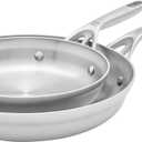 ZWILLING Motion Stainless Steel 2-pc Stainless Steel Fry Pan Set (included: 8" and 10" fry pan)