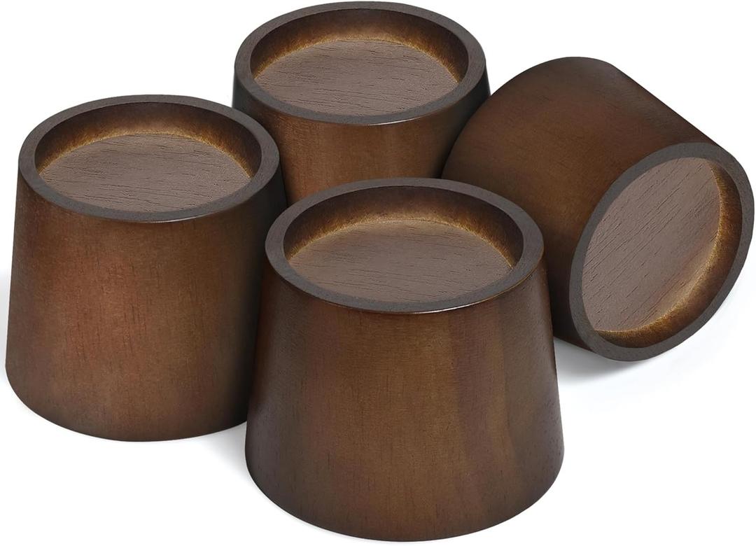 Sopicoz Wood Bed Risers (2 inch Round 4pcs)