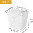 zmybcpack 50 Pack 32oz Chinese Take Out Food Boxes with Metal Wire Handle & Labels, Party Favor Boxes Paper Take Out Food Containers For Hot Or Cold Food, 4.4" x 4" x 4.3"