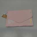 BAGSMART Travel Jewelry Organizer Roll Foldable Jewelry Case for Journey-Rings, Necklaces, Bracelets, Earrings, Soft Pink